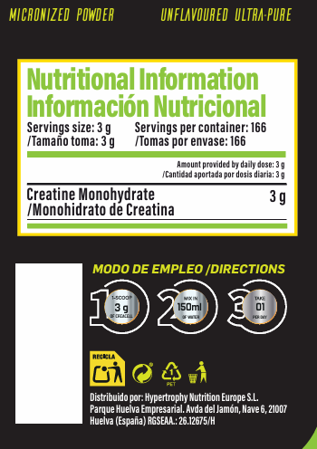 DF PRO NUTRITION CREATINE MONOHYDRATE 200 MESH 500G